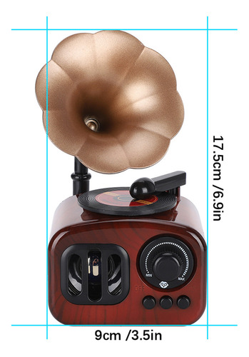 P Caja De Música Retro Con Forma De Fonógrafo Para