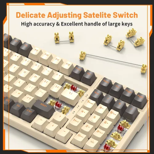 Tiburón De Ataque De Ataque K98 96% Teclado De Juego Mecánic