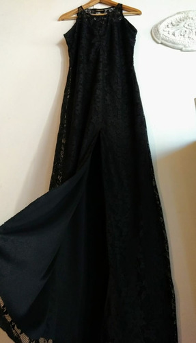 Vestido Encaje Fiesta Largo Con Tajo Super Sexy Talles