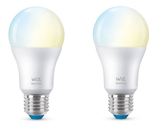 2x Lampara Led Bulb Wiz A60 Wifi Luz Blanca 9w E27