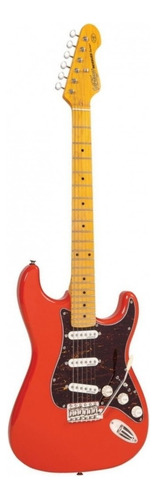 Guitarra Vintage V6m Reissued Fired Red C/ 6 Cordas