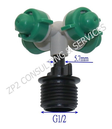 Imagen 4 de 7 de Boquilla Para Riego Nebulizador Goteo 1/2 Pvc Semilleros