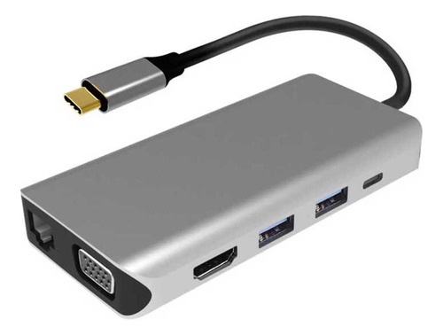 Adaptador 10 En 1 Para Macbook Pro Tipo C / Hdmi / Ethernet