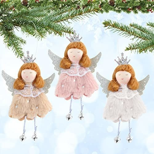 Lingsfire Navidad Ornamentos 3 Piezas Ángel Colgante 31r1a