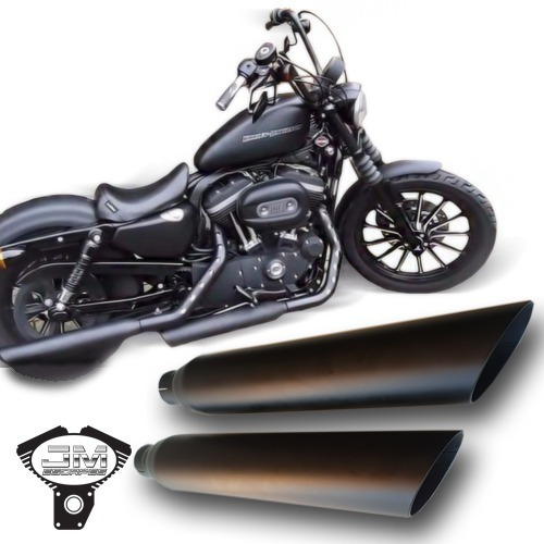 Ponteira 3  Cl Preto Fosco Harley Sportster 883 Iron Xl1200