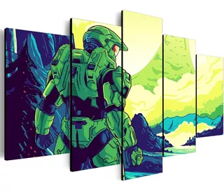 Cuadros 5 Secciones De Halo Master Chief Collection