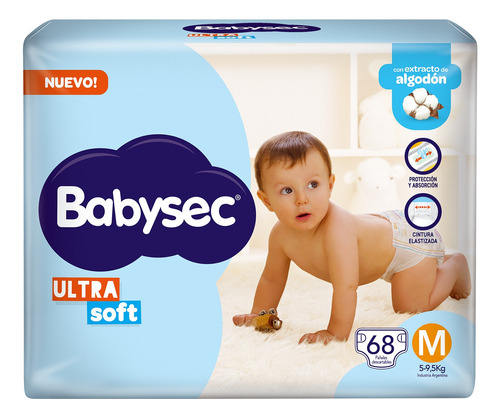 Pañales Bebe Babysec Ultrasoft  