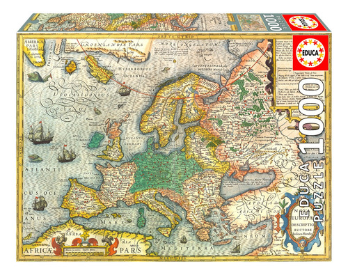 Rompecabezas Mapa De Europa 1000 Piezas Educa