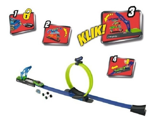 Imagen 6 de 6 de Pista Majorette Loop Klikcarz Mas 5 Autos Hot Wheels
