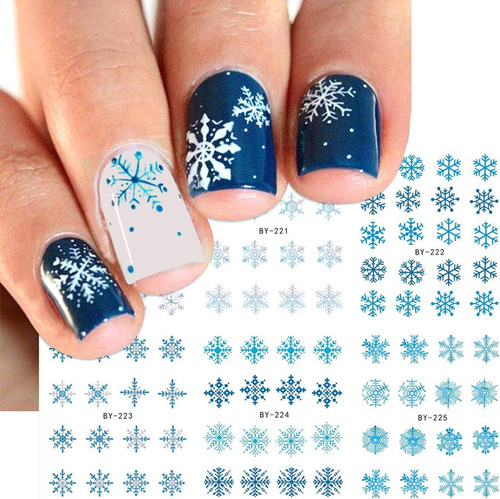Caminos De Nieve Pegatinas De Arte De Uñas Calcomanías De Uñ