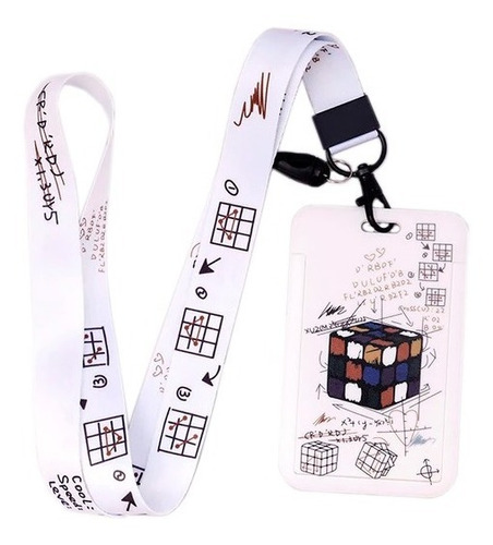 Porta Carnet Y Lanyard Cubo Rubik Porta Identificación