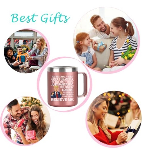 Regalos Para La Abuela, Taza Aislada De Acero Inoxidable Par