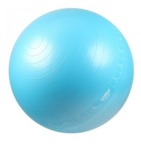 Bola Suiça Pilates Com Ilustrações Exercícios 65cm Liveup Cor Azul