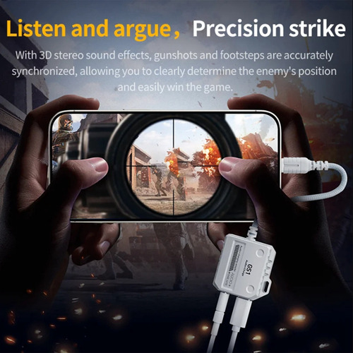 Interfaz -c Del Convertidor De Auriculares 2 En 1 Plextone G