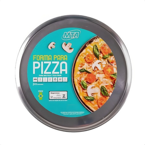Forma De Pizza Lisa 1,5l 35cm Diâmetro Em Alumínio Mta - 125