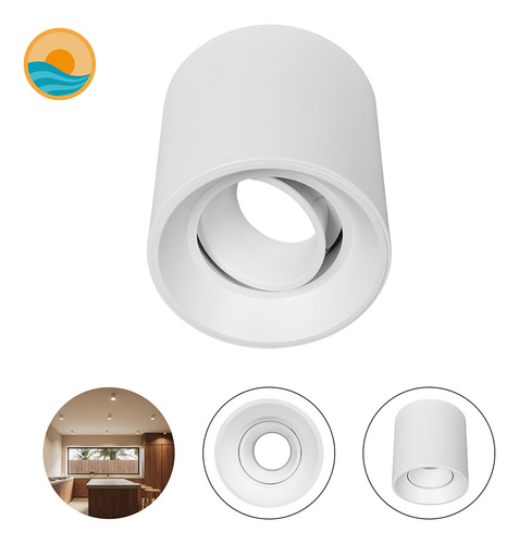 Luminario Spot Dirigible Para Sobreponer En Techo Redondo Color Blanco Coast Illux TL-2916