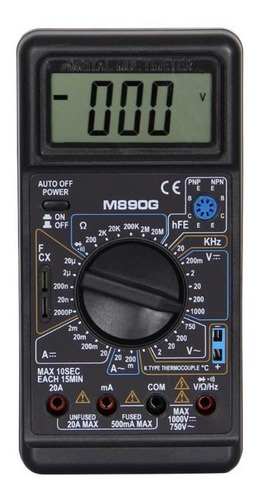Imagen 2 de 10 de Tester Digital M890g Multimetro Capacimetro Temp Frecuencia