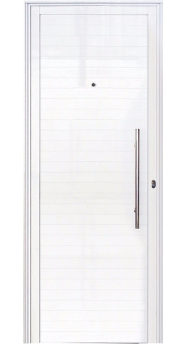 Porta Social Lambril Branco Com Puxador 2,10 X 0,90 Direita