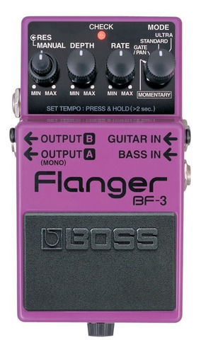 Imagen 1 de 5 de Pedal de efecto Boss Flanger BF-3  violeta
