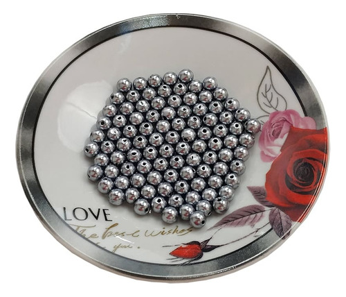 Pérola Inteira Com Furo Abs 6mm 25g Pacote