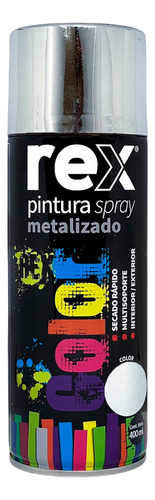 Pintura Spray Metalizada Secado Rápido Rex 400ml