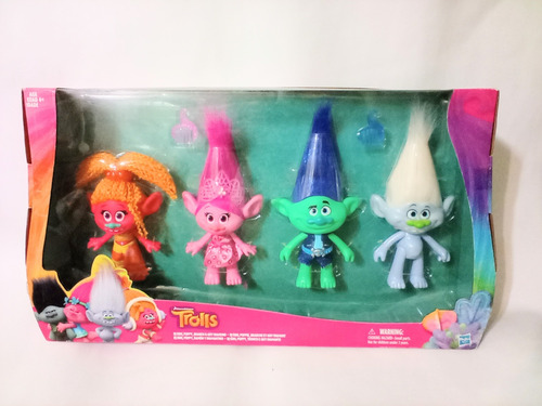 Cuatro Figuras Pelicula Trolls Set 4 Pack Dreamworks Cerrado