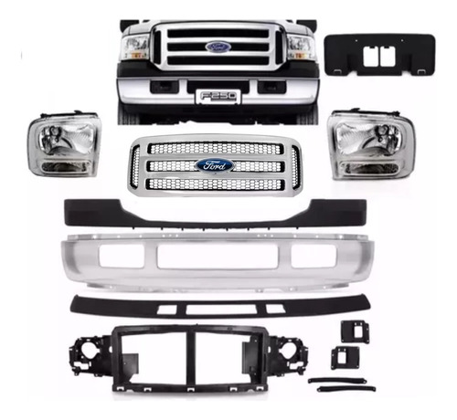 Kit Frente F250 F350 Kit 2006 A 2012 Completa Com Emblema