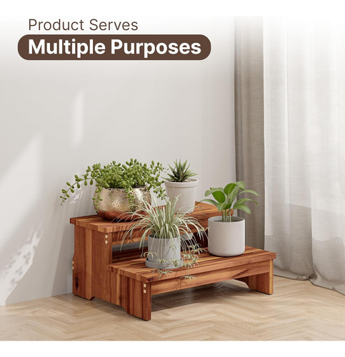 Taburete Elevado Para Ancianos, Medio Taburete De Madera Par