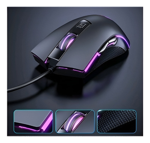 Mouse Gamer Profesional Usb Aoc Gm120 2400dpi Luces Rgb