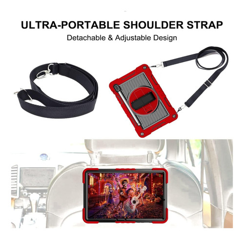 Funda Carcasa Antigolpes Armadura 360 Para Tab S10 Fe 10.9 Rojo