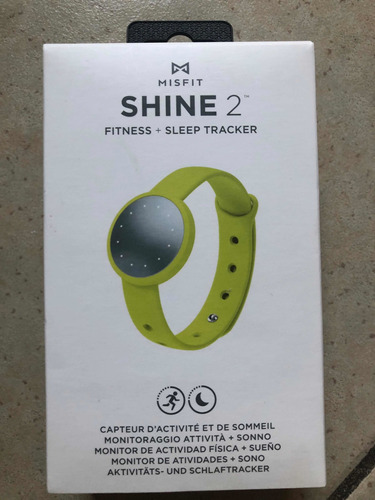 Shine 2 Fitness+sleep Tracker, Plateado Correa Verde/amarill