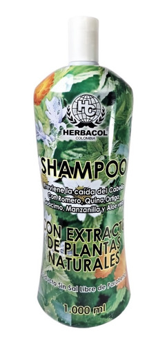 Shampoo Con Extracto De Plantas Naturale - mL a $32