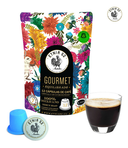 Imagen 3 de 7 de 12 Cápsulas De Café Etnia 52 Compatibles Con Nespresso®