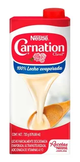 Leche Evaporada Carnation Clavel Nestlé 720 G