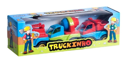 Kit 3 Caminhoes Truckinho Carrinho Infantil 4470 - Maptoy Cor Colorido