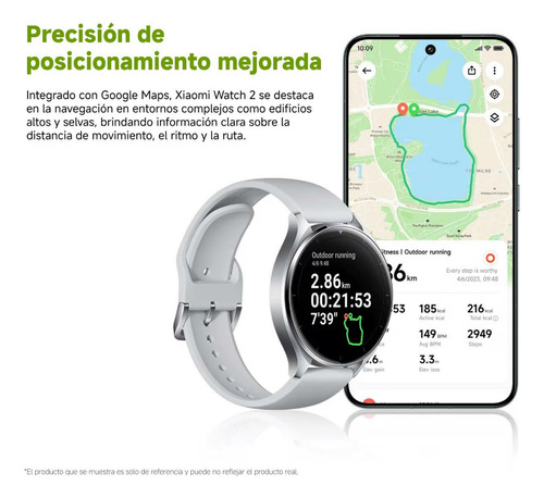 Reloj Smartwatch Xiaomi Watch 2 Plata
