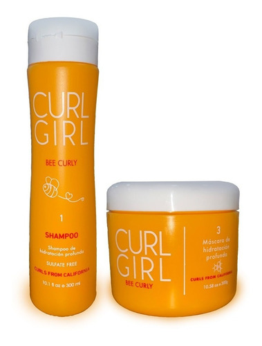 Shampoo+ Mask Hidratacion Profunda Bee Curly 300ml Curl Girl
