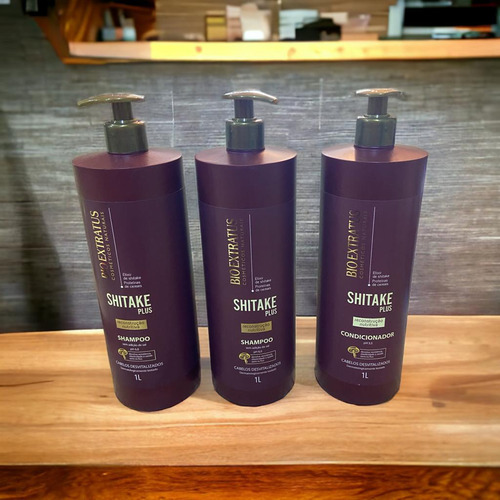 Kit 2 Shampoo 1 Condicion Limpeza Nutritiva Shitake 1l K7949