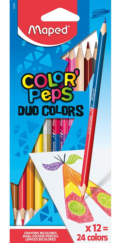 Lapices De Colores Dobles Hexagonales Maped 12 Pza