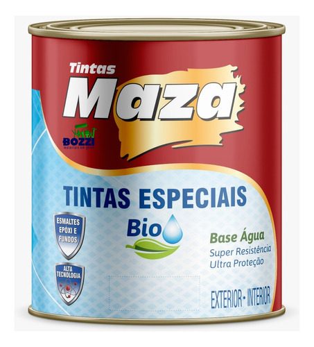 Tinta Esmalte Brilhante Metais Madeiras Base Água 900ml Maza Cor Azul Del Rey