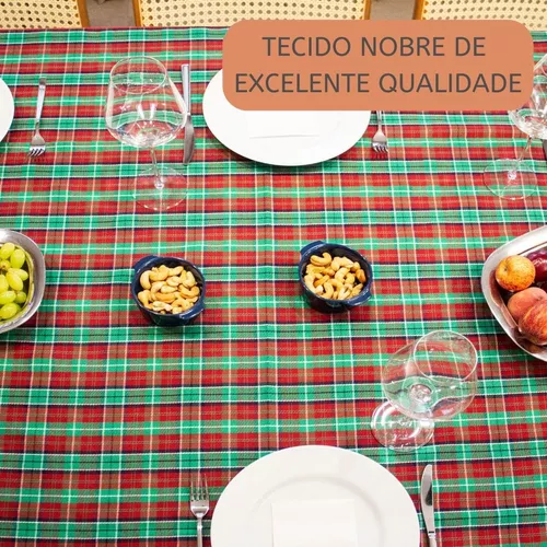 Toalha de Mesa Piquenique. Xadrez Vermelha em Tecido Nobre - Pomar  Decorações