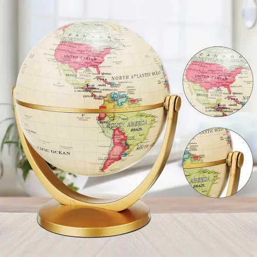 Mapamundi Globo Terráqueo De Escritorio Político Mundo Mapas