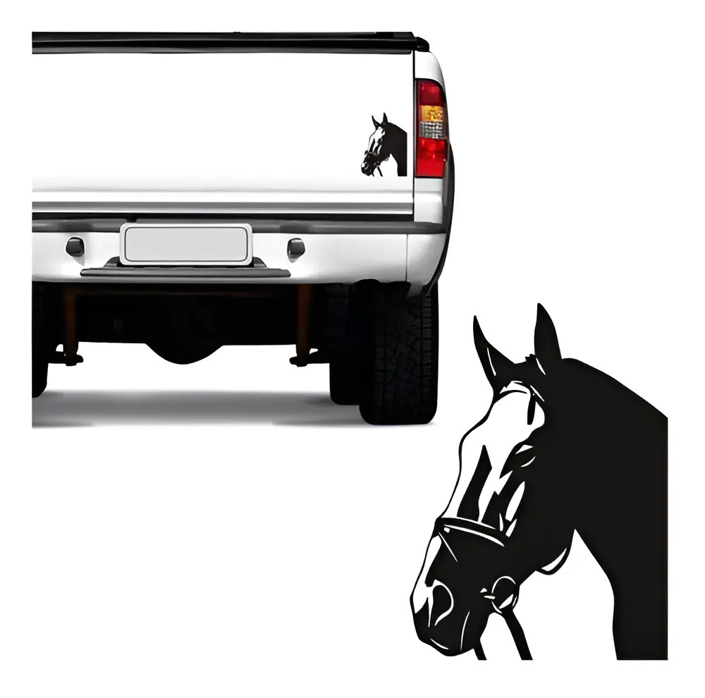 Adesivo Cavalo Hipismo Cowboy Carro Caminhonete Decorativo