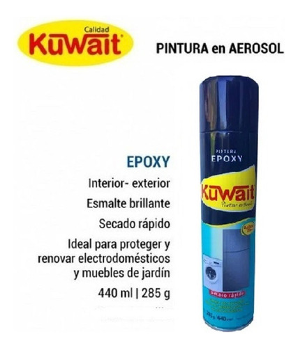 Kuwait Aerosol Esmalte Epoxi Blanco X 440c Electrodomésticos