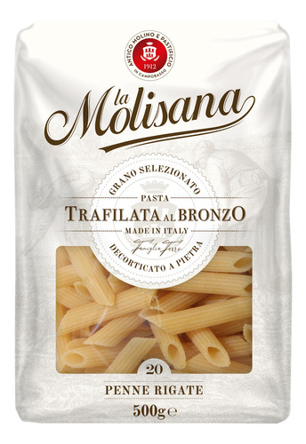 Pasta Italiana La Molisana Fideos Penne Rigate Bronzo 500gr 