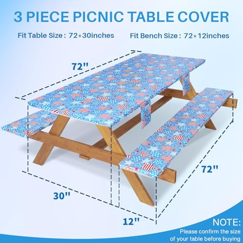 Funda Para Mesa De Picnic Con Fundas Para Bancos Mantel Impe