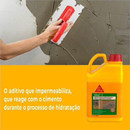 Aditivo Impermeabilizante Sika-1 Proteção P/ Argamassas 3,6l
