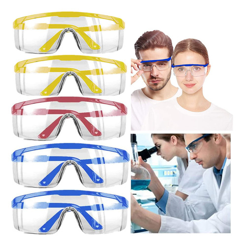 Mozeeda 5 Pack Safety Goggles Glasses Protective Eyewear Gog