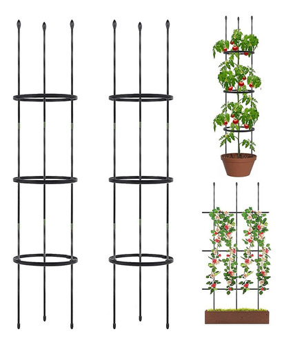 2pcs Jaulas Soportes Para Tomate Estaca Para Jaula Plantas