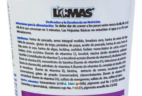 Imagen 3 de 6 de Alimento En Hojuelas Para Peces Tropicales 30g